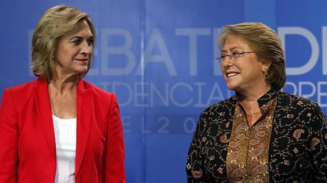 Los cara a cara de Michelle Bachelet y Evelyn Matthei en el debate de Anatel