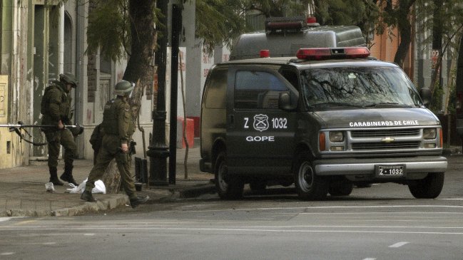 Falsa alerta de bomba provocó operativo en el centro de Santiago