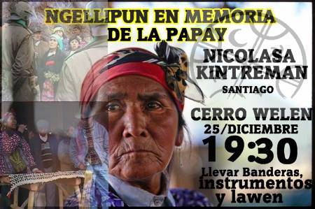 Agrupaciones mapuche en Santiago realizarán ceremonia en memoria de Quintremán