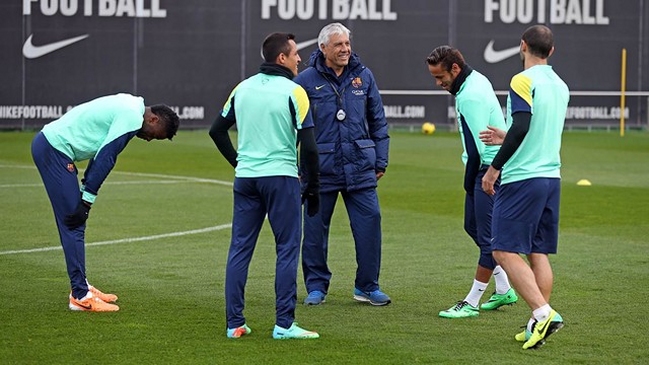 Alexis Sánchez se unió a las prácticas de FC Barcelona