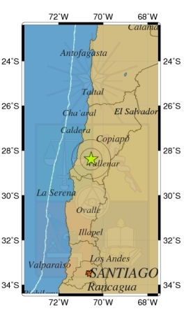 Tembló de madrugada en la Región de Atacama
