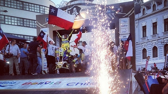 Ignacio Casale fue ovacionado en Valparaíso en el cierre del Dakar