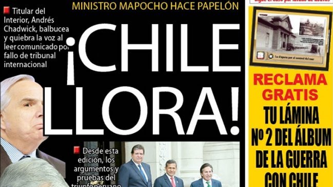 Prensa peruana tras declaración de Chadwick: 