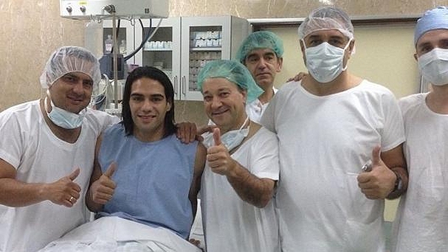 Falcao fue operado con éxito de la rodilla izquierda
