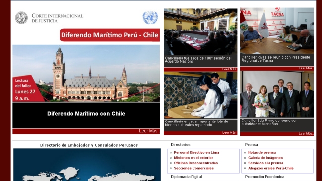 Perú hizo públicos los documentos presentados ante La Haya