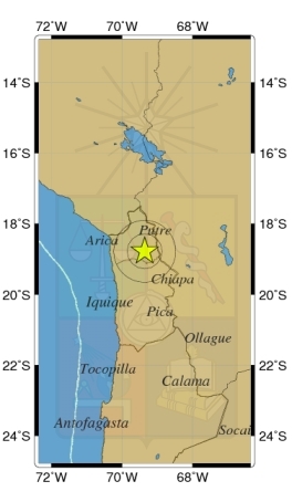 Sismo de magnitud 5,3 Richter sacudió al extremo norte de Chile