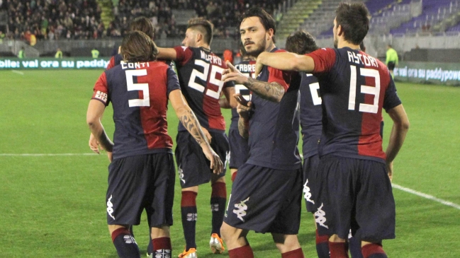 Mauricio Pinilla le dio el triunfo a Cagliari sobre Fiorentina de Fernández y Pizarro