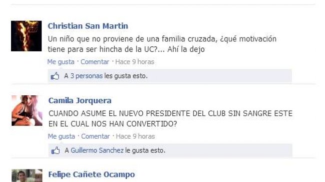 La indignación de los hinchas de la UC en redes sociales