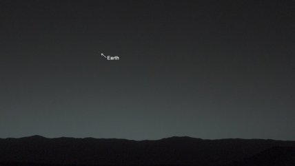   La Tierra fotografiada desde Marte por el robot Curiosity 