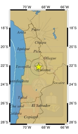 Temblor de menor intensidad afectó a la Región de Antofagasta