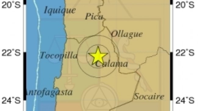 Temblor de menor intensidad afectó a la Región de Antofagasta