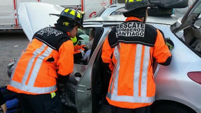 Colisión múltiple en Santiago dejó cinco personas lesionadas