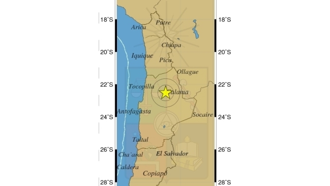 Sismo de menor intensidad afectó a la Región de Antofagasta
