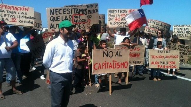 Pescadores se tomaron la Ruta 5 Norte en la Región de Coquimbo