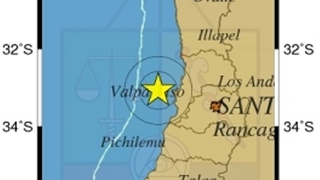 Sismo de menor intensidad afectó a las regiones de Valparaíso y Metropolitana