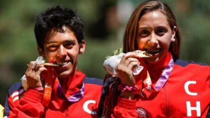 La felicidad de Javiera Rosas y Esteban Bustos tras el oro en pentatlón moderno mixto