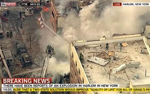 Explosión generó derrumbe de dos edificios en Manhattan