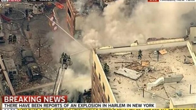 Explosión generó derrumbe de dos edificios en Manhattan