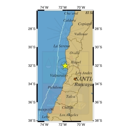 Leve sismo afectó a la zona central este viernes