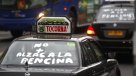 Taxistas protestan en La Moneda por las bencinas: \
