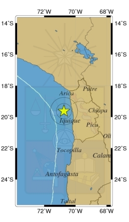 Sismo de magnitud 4,6 Richter afectó a regiones de Arica y Parinacota y Tarapacá