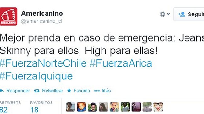 Tuit de Americanino por terremoto causó indignación en redes sociales