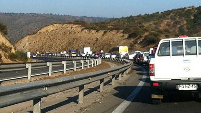 Choques provocan congestión en ruta que une Quilpué y Viña del Mar
