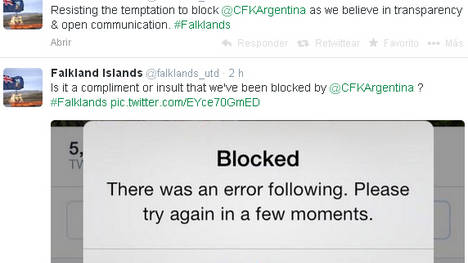 Presidenta argentina bloqueó en Twitter a malvinenses que se burlaron de sus reclamos