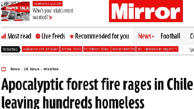 Prensa Internacional también cubre el incendio de Valparaíso