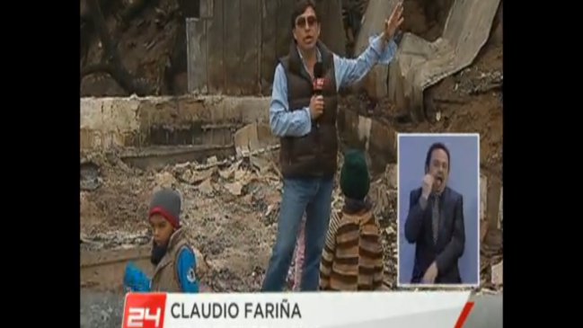 Polémica por nota de TVN sobre niños damnificados en Valparaíso