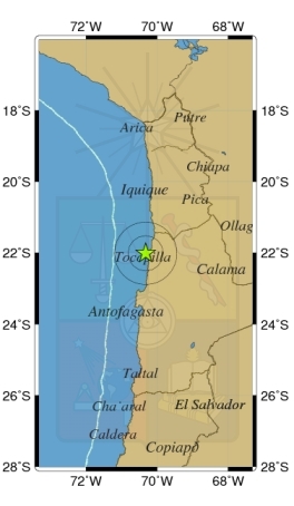 Sismo de menor intensidad afectó a región de Antofagasta