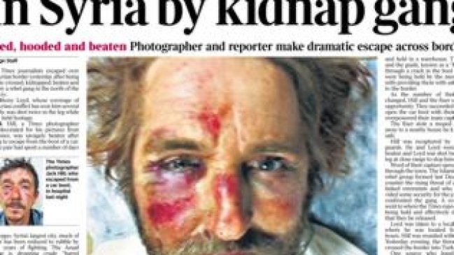 Dos reporteros escaparon de sus captores en Siria