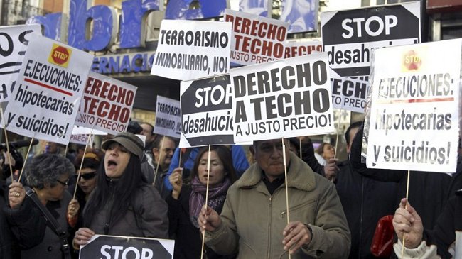 Casi 50 mil familias españolas perdieron sus casas en 2013 debido a la crisis