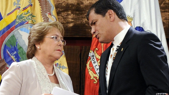 Correa explicó a Bachelet su posición sobre el acceso al mar de Bolivia