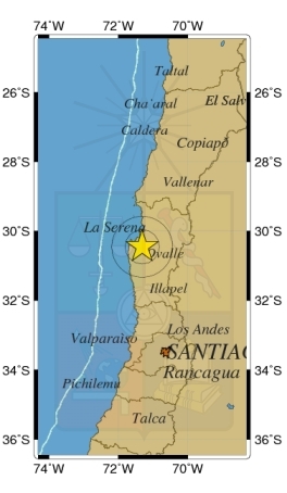 Sismo de magnitud 5,6 Richter afectó a las regiones de Atacama y Coquimbo
