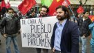 Diputado Boric encabezó marcha tras cuenta pública de Bachelet