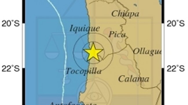 Sismo de magnitud 5,3 Richter afectó regiones de Antofagasta y Tarapacá