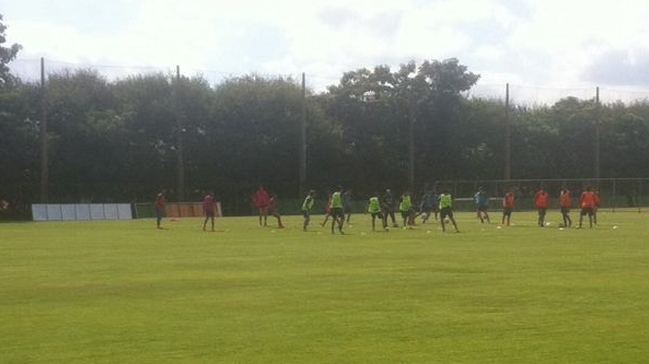 Arturo Vidal participó activamente de los primeros 15 minutos de práctica