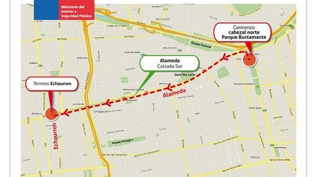Conoce los desvíos del Transantiago por marcha de los profesores