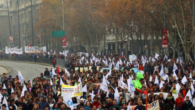 La marcha del Colegio de Profesores