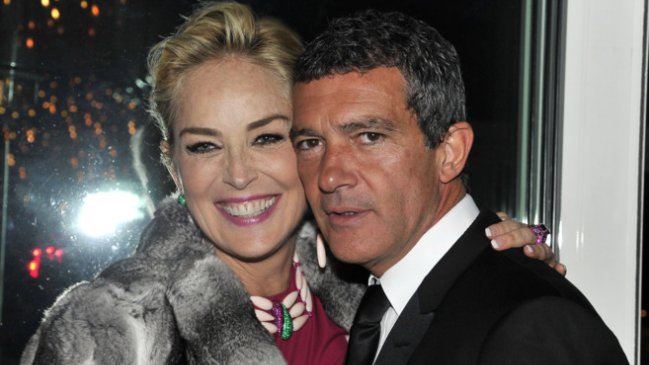 Sharon Stone desmintió romance con Antonio Banderas