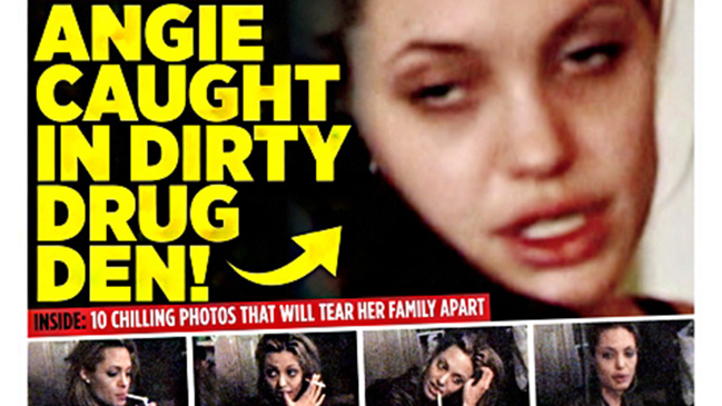 Revelan imágenes de Angelina Jolie tras consumo de drogas