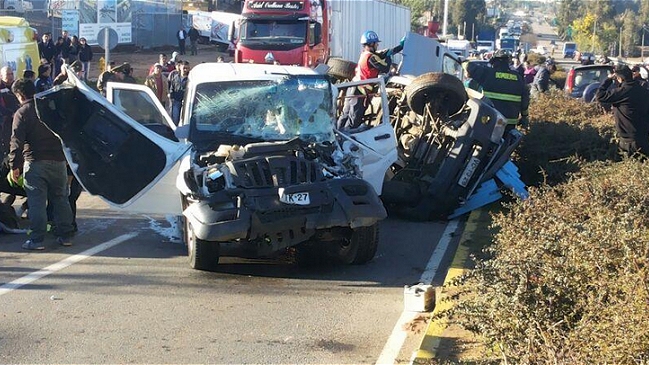 Colisión múltiple dejó al menos siete lesionados en Concón