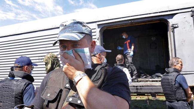 Tren refrigerado con los cuerpos de víctimas del avión llegó a Járkov