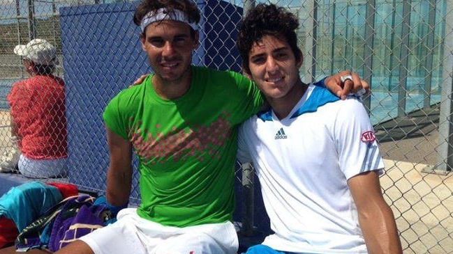 Christian Garín entrenó con Rafael Nadal en Manacor