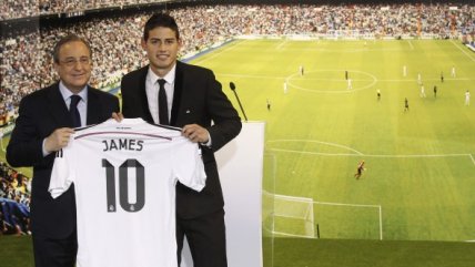 James Rodríguez se puso la camiseta de Real Madrid