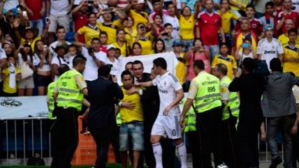 James Rodríguez defendió a hincha que invadió la cancha en su presentación