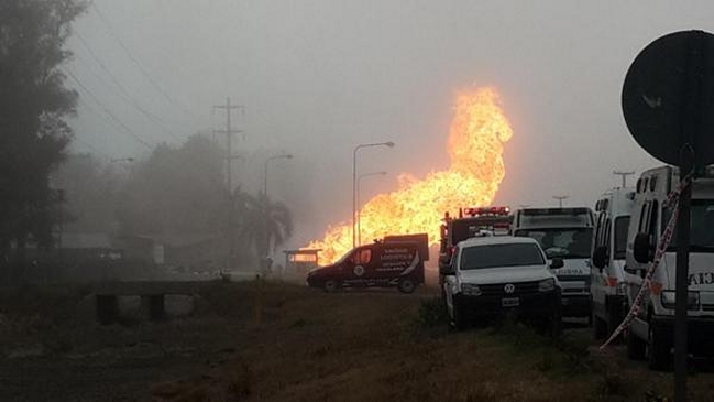 Explosión de una cañería de gas dejó siete heridos en Argentina