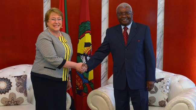 Bachelet se reunió con el presidente de Mozambique