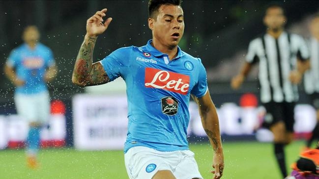 Eduardo Vargas quedó fuera de la nómina de Napoli para duelos de Champions